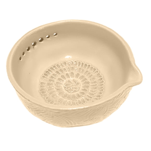 Garlic Shredder Bowl Handmade Stainless Steel Herb Grater with Non-Slip Base and Integrated Collection Bowl