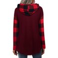 thumbnail image 3 of Splicing Sweatshirt, Pullover Women Top Hooded Polyester Fiber  For Autumn Outfit, 3 of 6
