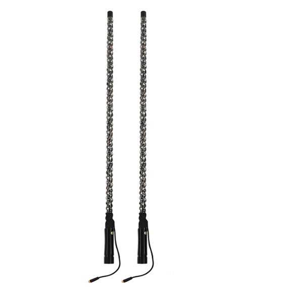 Whip Lights, Lumière Whip LED RVB avec Application et Télécommande, 300 Motifs 366 Modes 32 Niveaux de Luminosité 10 Vitesses, Antenne à Spirale Éclairée Whip pour UTV ATV Camion Tout-Terrain