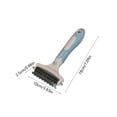 thumbnail image 3 of Pet Double-Sided Dematting Comb, Dog Undercoat Rake & Pet Deshedding Tool for Cat Grooming, Safe Edge Deshedding Comb with Ergonomic Handle for Mat Removal, Pet Grooming Comb for Long Short Hair, Blu, 3 of 6