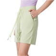 thumbnail image 2 of Timegard Womens Workout Shorts Elastic Waisted Drawstring Trackshorts Active Hiking Yoga Shorts with Pocket, 2 of 3