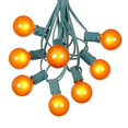 thumbnail image 1 of 100 Foot G40 Outdoor Patio String Lights, 125 Orange Globe Bulbs, Base, 1 of 6