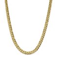 thumbnail image 1 of 14k Yellow Gold 26 Inch 8.5mm Curb Chain Necklace Pendant Charm Beveled, 1 of 9