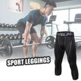 thumbnail image 4 of Graflsoa Men's Performance Workout Leggings 2-Pack: Quick-Dry, Breathable, Stretchable with Muscle Support for Gym, Running, and Yoga - Black & Grey Patchwork Design, Size L (EU), 4 of 6