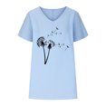 thumbnail image 4 of Birdeem Women V-Neck Print T-Shirts Fashion Comfortable Female Blouses Tops, 4 of 6