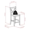 thumbnail image 3 of Winsome Orlando 5-Piece Set High Table, 2 Shelves with 4 V-Back Counter Stools - 94554, 3 of 9