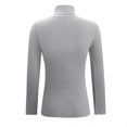 thumbnail image 5 of Dagegui Chandails à Col Roulé pour Femmes Automne Hiver Coupe Ajustée Manches Longues Tricoté Chandail Uni Chandail Hauts Gris,m, 5 of 5