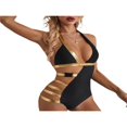 thumbnail image 2 of Maillot de Bain une Pièce pour Femme d'Été, Ajouré, Patchwork, Sans Manches, Tenue de Plage, 2 of 5