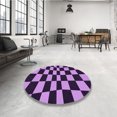thumbnail image 4 of Ahgly Company Machine Washable Indoor Square Transitional Heliotrope Purple Area Rugs, 6' Square, 4 of 7