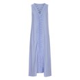 thumbnail image 4 of Pisexur Robe Sans Manches à Col en V pour Femme Mode Été Décontractée Robe Sans Manches à Col en V à Bretelles en Dentelle Robe Unie Robe pour Femme, 4 of 9