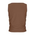 thumbnail image 4 of Timegard Camisoles pour Femmes Col Rond Sans Manches Froncées Confortables Couleur Unie Été Décontractées Ajustées, 4 of 5