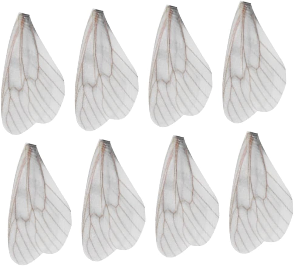 XYCCA 70pcs Fake Dragonfly Wing Craft Cloth Premium Material Ruffle Trim Fabric Dragonfly Wings for Crafts-3612
