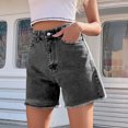 thumbnail image 2 of JMYHOAM Jeans Short en Jean pour Femmes Shorts Décontractés Mo Taille Haute, 2 of 7