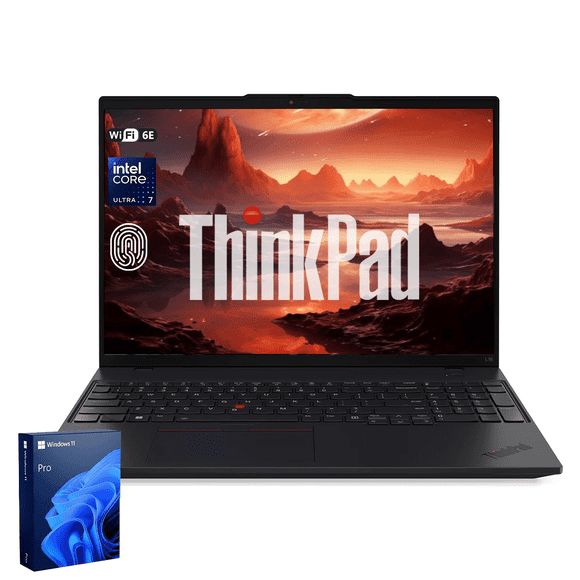 Lenovo ThinkPad L16 Business Laptop, Intel Core Ultra 7 255U, 16" FHD+, 16GB DDR5, 1TB SSD, Windows 11 Pro, Black