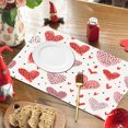 thumbnail image 1 of Fasiaou Valentine's Day Placemat Festive Party Dining Room Table Cover Home Kitchen Table Heat Mat,C, 1 of 6