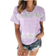 thumbnail image 2 of Wolfast T-Shirts pour Femmes Mode Femmes Mode T-Shirt Imprimé Manches Courtes Blouse Col Rond Hauts Décontractés Manches Courtes Blouses pour Femmes, 2 of 9
