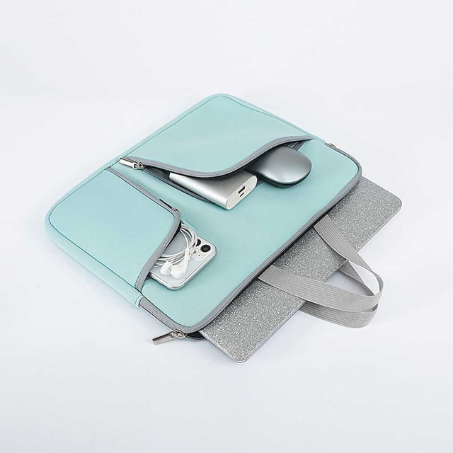 pitrice Housse pour Ordinateur Portable, Étui Étanche, Sac Portable, Pochette de Transport, Pochette Protectrice, Compartiments Réutilisables, Rangement d'Affaires, Rouge Rose, 13 Pouces