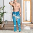 thumbnail image 2 of Kdxio Heart Shaped Cloud Print Mens Pajama Pants Set Sleep & Lounge Pants, PJ Bottoms with Pockets and Button Fly-Small, 2 of 6