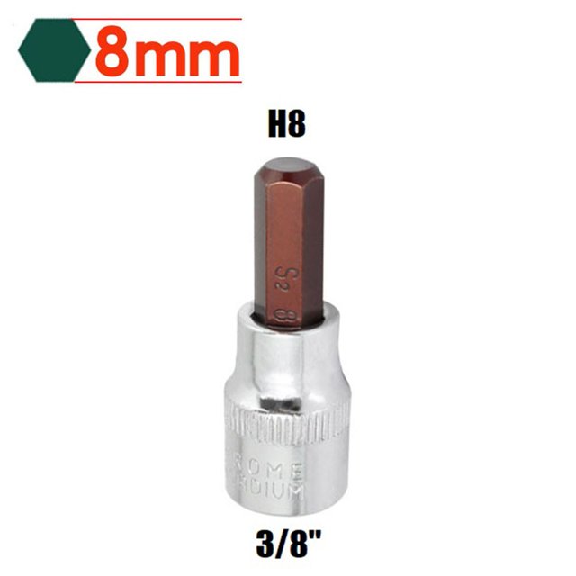 Clé à Molette Carrée 3/8 Tournevis Hexagonaux H3-10 Clé à Cliquet
