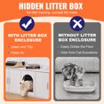 thumbnail image 3 of VEVOR Cat Litter Box Enclosure Wooden Litter Box Furniture Hidden 57.9" White, 3 of 9