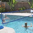 thumbnail image 1 of Jpxdew Pool Volleyball Net,Blue Plastic,Portable Lightweight,180x36 Inches,Waterproof for Beach Pool Games, 1 of 7