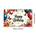 thumbnail image 1 of Happy Birthday Flaming Backdrop Decoration Banner Party Supplies Photography Props Celebration Decor Background Event Display, 1 of 4
