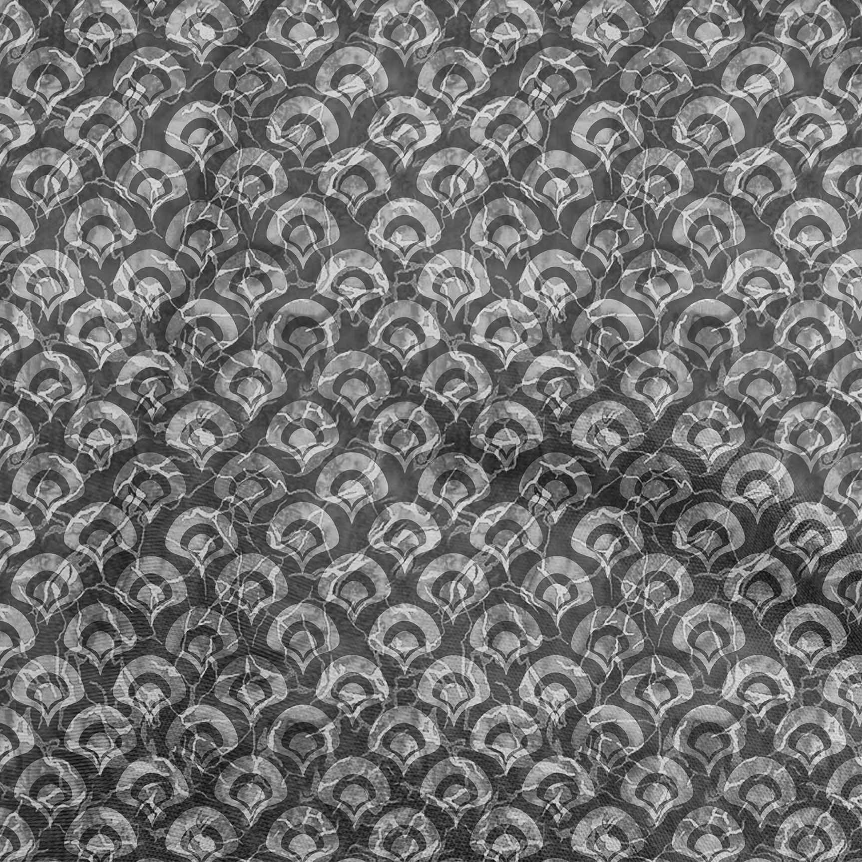 oneOone Velvet Gray Fabric Asian Batik-Japanese Pattern Sewing Material Print Fabric By The Yard 58 Inch Wide