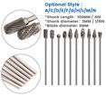 thumbnail image 3 of 100mm Longue Portée Fraise Rotative Double Coupe Carbure de Tungstène Sculpter Bit 3mm Tige, 3 of 6