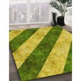 thumbnail image 3 of Ahgly Company Tapis d'Intérieur Lavable à la Machine, Carré, Transitionnel, Brun Doré Jaune, Tapis de Zone, 5 Pieds Carré, 3 of 7