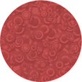 thumbnail image 1 of Ahgly Company Tapis d'Intérieur Ronds Transitionnels Rouges Lavables à la Machine, 3 Pieds Rond, 1 of 7