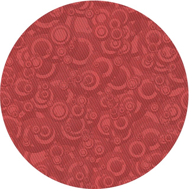Ahgly Company Tapis d'Intérieur Ronds Transitionnels Rouges Lavables à la Machine, 3 Pieds Rond