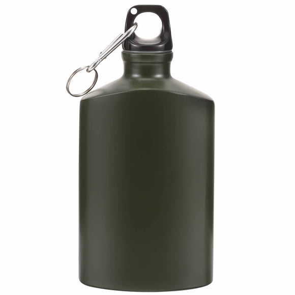 1Pack Military Canteen Flat Water Bottle for Hiking and Camping Outdoor Activities