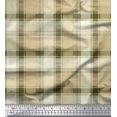 thumbnail image 1 of Soimoi Modal Satin Fabric Gingham Check Print Fabric by The Yard 42 Inch Wide, 1 of 5