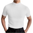 thumbnail image 1 of QIPOPIQ Men's Short Sleeve Solid Mock Neck T-Shirt Clearance, 1 of 7