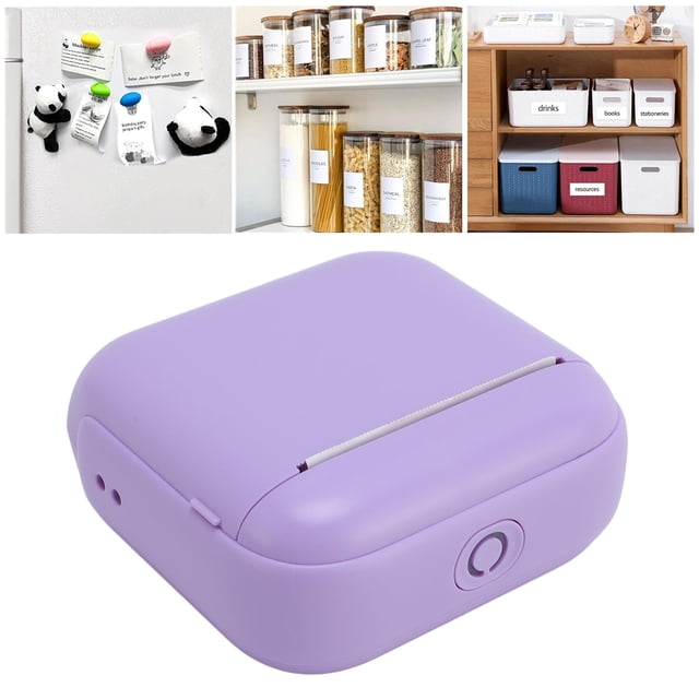 Sticker Printer, Mini Printer Print Pod Sticker Maker Machine, Inkless Pocket Printer, Portable Thermal Printer Come with 1 Roll Paper for Study Notes,Memories, Photo,Receipt