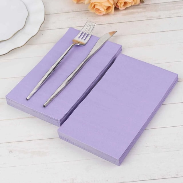 HLONK 50 Pack | 2 Ply Soft Orange Dinner Party Paper Napkins Wedding Reception Cocktail Beverage Napkins