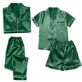 thumbnail image 1 of 2025 4 Pcs Pyjamas pour Femmes Pyjamas d'Été pour Femmes Ensemble en Coton Pyjamas pour Femmes Grande Taille Shorts de Pyjama pour Femmes Paquet Taille Pyjamas pour Femmes Pyjamas Décontractés Bretelles en Dentelle pour Femmes Shorts Maison, 1 of 2