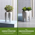 thumbnail image 4 of Desktop Tooth-shape Ceramic Vase Decorative Small Molar Flower Pot for Succulent, 4 of 8