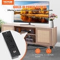 thumbnail image 2 of VEVOR Rattan TV Stand for 75" TV Boho TV Stand with Build-in Socket Oak, 2 of 9