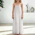 thumbnail image 2 of NIEWTR Robe Décontractée Tissée pour Tout-Petits et Bébés Filles, Bretelles Larges, Robe Soleil Fluide pour les Journées d'Été (Blanc, 12-13 Ans), 2 of 6