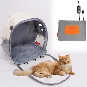 Self-Warming Pet Heating Pad Adjustable Temperature Control with Timer for Indoor Use Soft Mat Safe Chew Cord Design