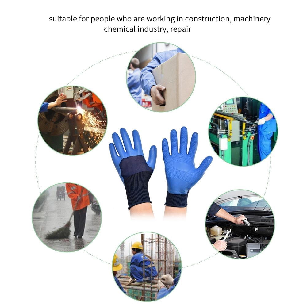 Haofy Work Gloves, Waterproof Gloves Anti-slip Working Gloves With High Wear Resistance, 25cm/9.8inch Length