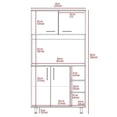 thumbnail image 4 of FM FURNITURE Surrey 2-Piece Modern Engineered Wood Kitchen Set in White/Oak, 4 of 7