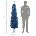 thumbnail image 3 of HOMCOM Pencil Artificial Christmas Tree, Pencil Xmas Tree, Deep Blue, 3 of 9