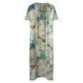 thumbnail image 4 of Cameland Robe d'Été pour Femme Décontractée à Col en V avec Boutons, Manches Courtes, Imprimée, Coupe Évasée, avec Poche, 4 of 4