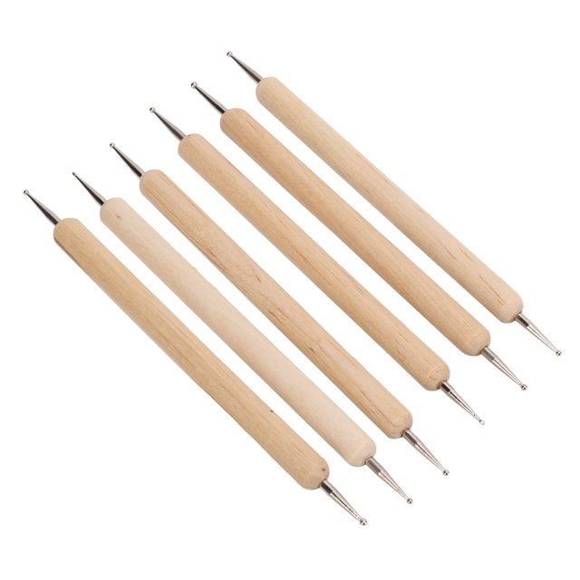 Indentation Pens, 6 Pcs Double End Tracing Dotting Stylus Sturdy Durable For Leather Sleeve Punching For DIY