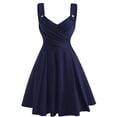 thumbnail image 1 of Robe d'Été pour Femmes 2024 Mode Grande Taille Couleur Unie Robe à Bretelles Sans Manches Col en V Robe Aguichant Rabais de 50 % Liquidation!, 1 of 2