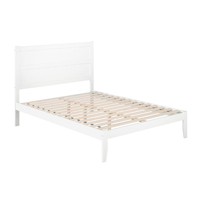 AFI NoHo Lit Plateforme en Bois Massif Simple TG, Blanc