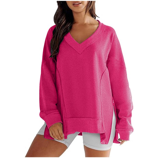 HKEJIAOI Sweat-Shirt Léger à Manches Longues pour Femmes