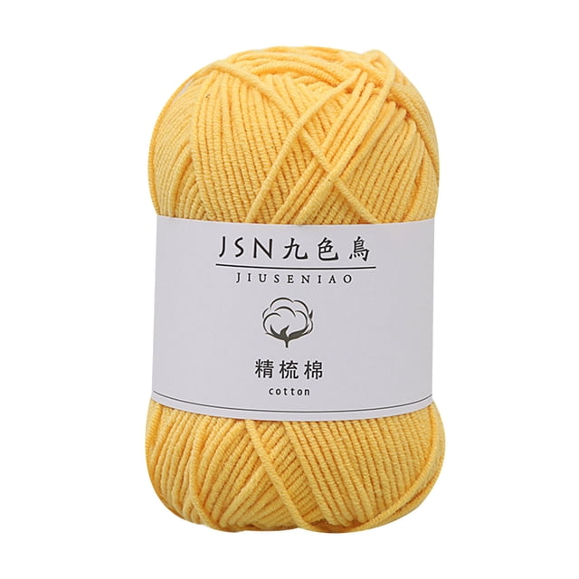 Birdeem 4 Strands of Combed Milk Cotton Thread Diy Doll Cotton Crochet Thread Wool Ball